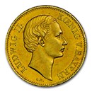(1864) German States Wurzburg Gold Goldgulden Ludwig II MS-60 NGC (1864) German States Wurzburg Gold Goldgulden Ludwig II MS-60 NGC